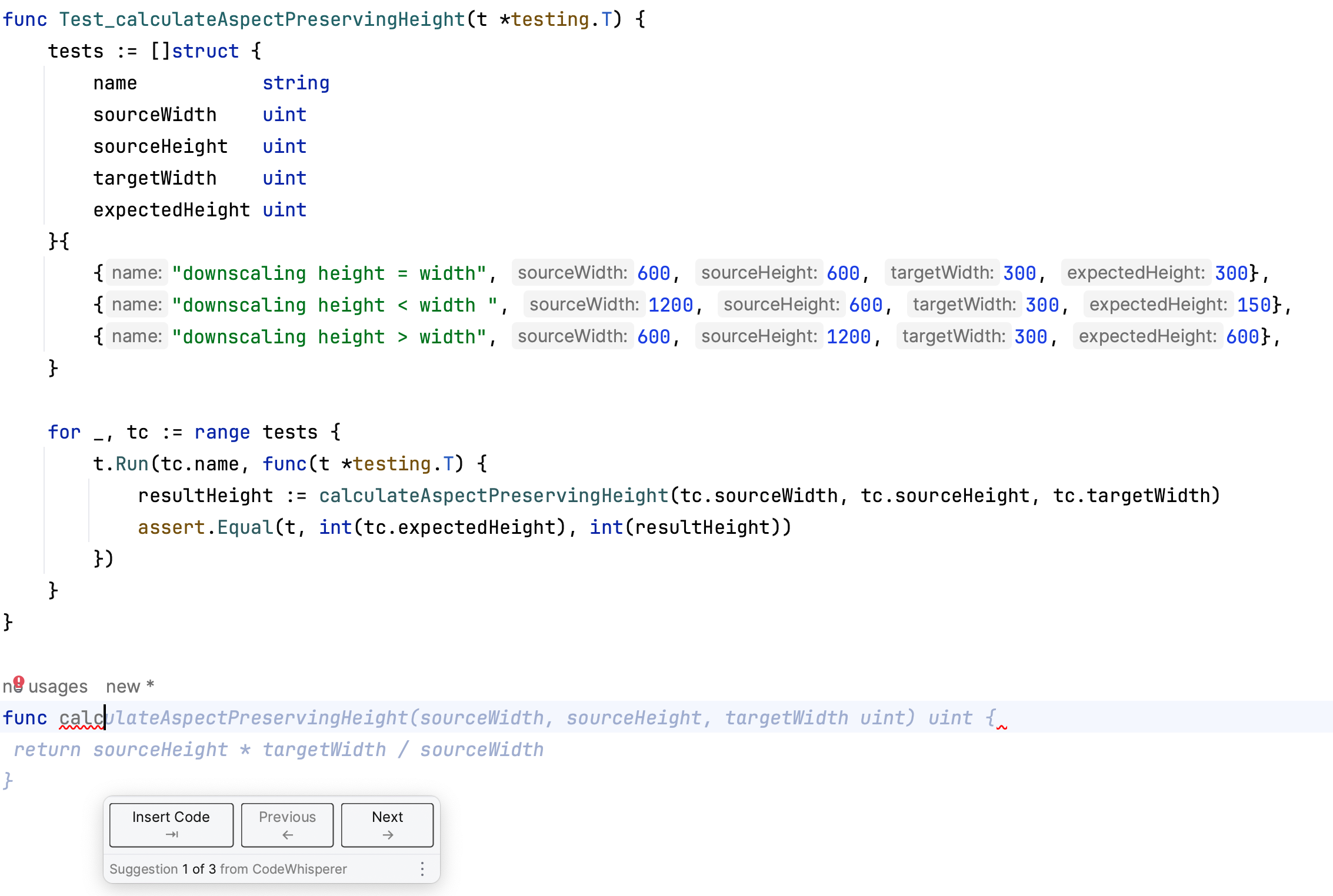 Using AWS CodeWhisperer to generate code